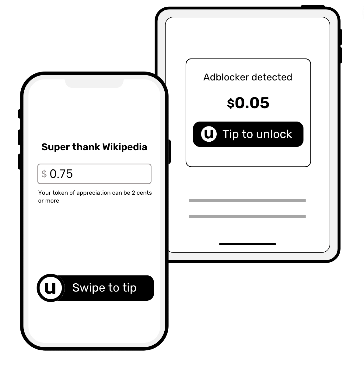 Accept micro tips to recover from adblock losses
